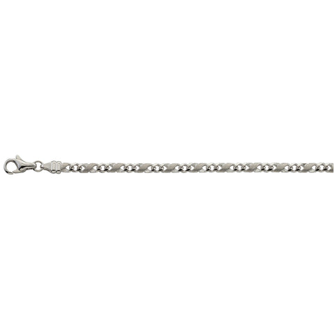 8er Kette poliert/satinert 3.3 mm
