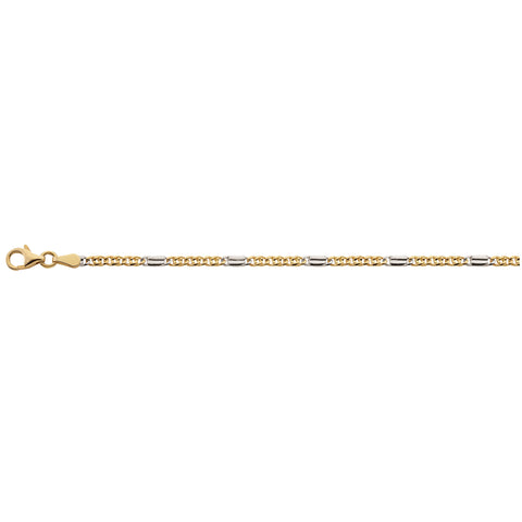 Fantasiekette 01 Gelbgold/Weissgold 2.5 mm