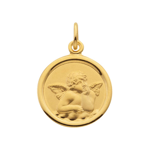 Schutzengelanhänger 01 Gelbgold
