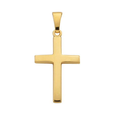 Kreuzanhänger 01 Gelbgold