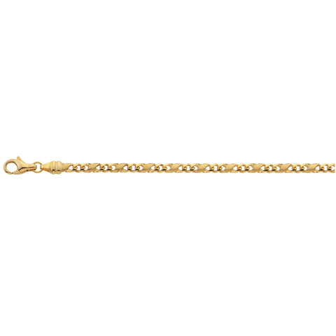 8er Kette poliert/satiniert 3.3 mm